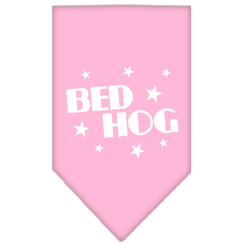 Bed Hog Screen Print Bandana Light Pink Large
